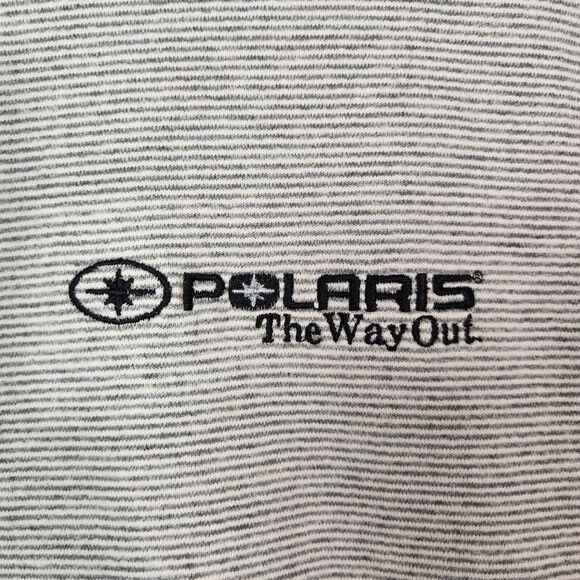 Vtg 90s Polaris Sweater Men L Snowmobile Embroidered Racing Dirt‎ Bike Bikercore - Picture 3 of 11
